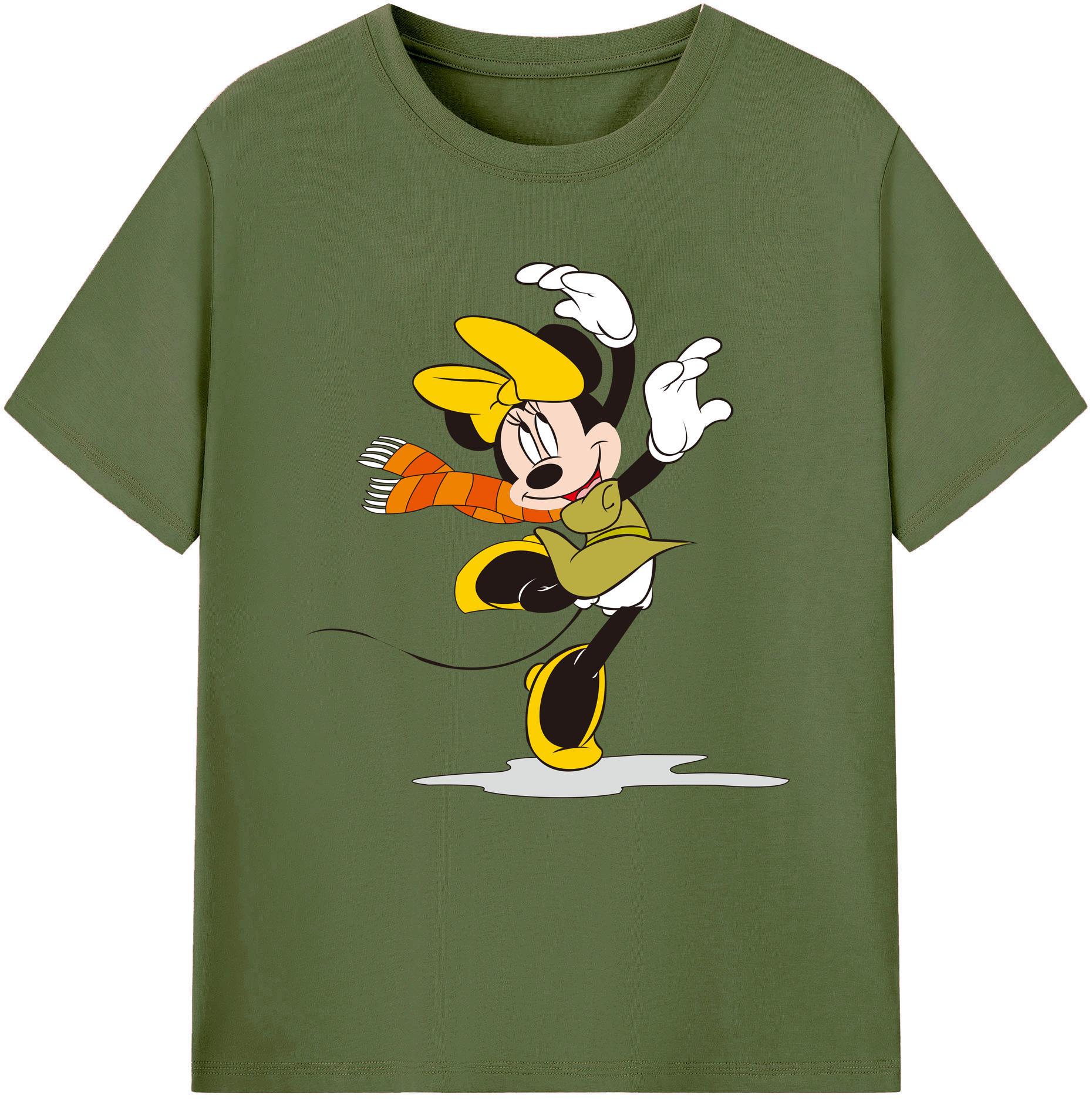 （画像用） ミッキーマウス Mickey Mouse 綿100％半袖Tシャツ（フロントプリント）